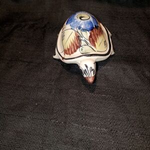 Hand-Painted Ceramic Turtle Figurine